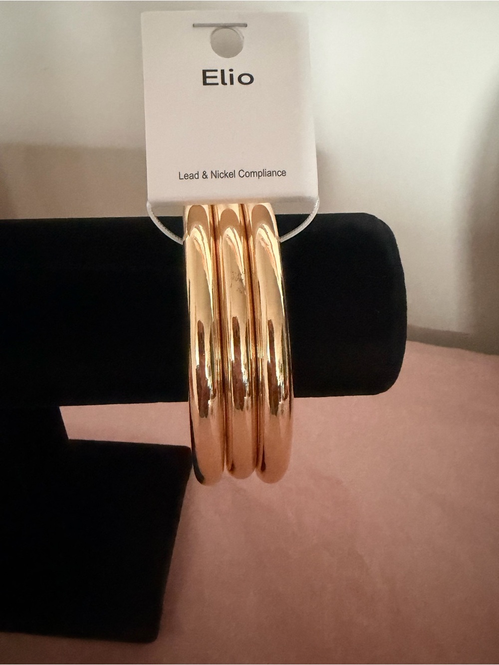 Gold Triple Bangle Bracelet